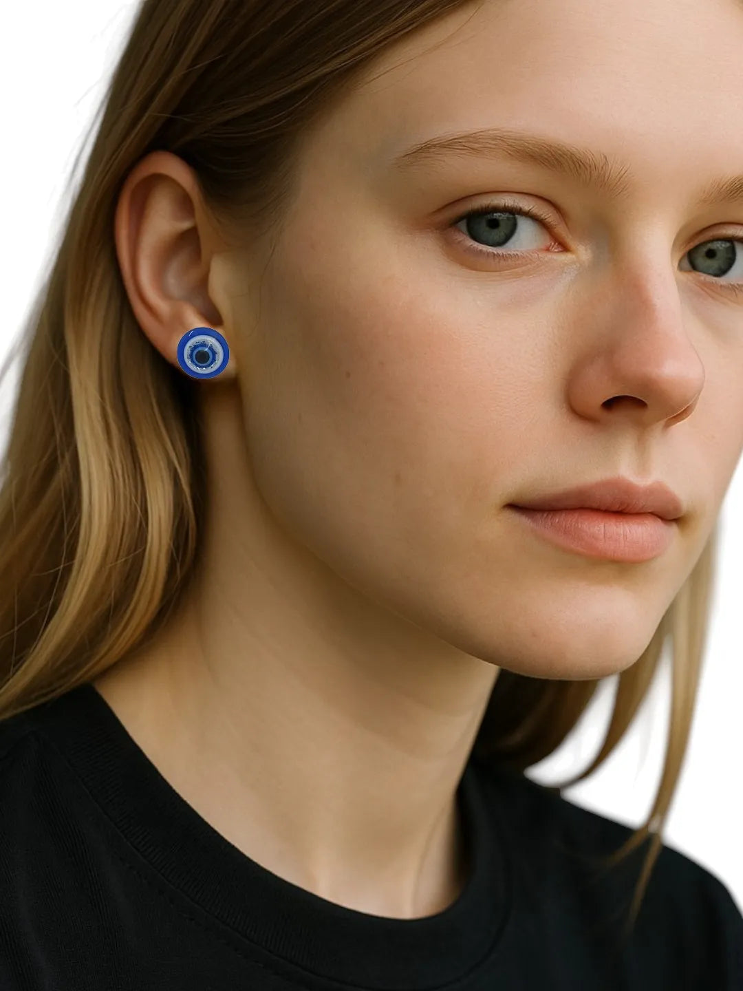Set Of 3 Silver Plated Stud Earrings