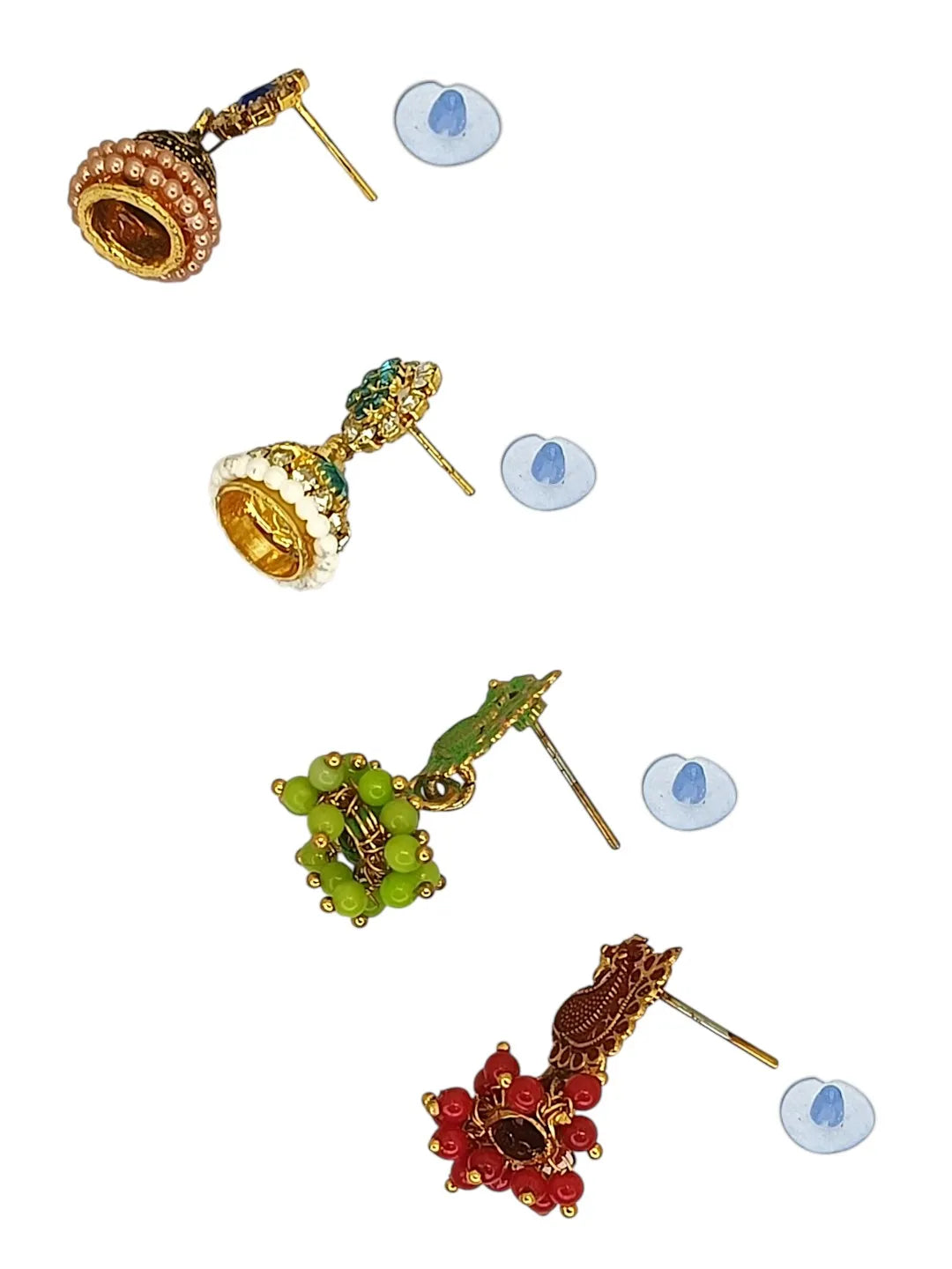 Set of 4 Circular Jhumkas Earrings