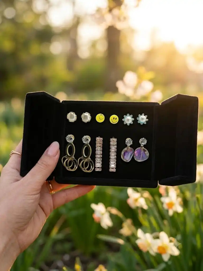 Set of 6 Combo Drop & Stud Earrings Assortment
