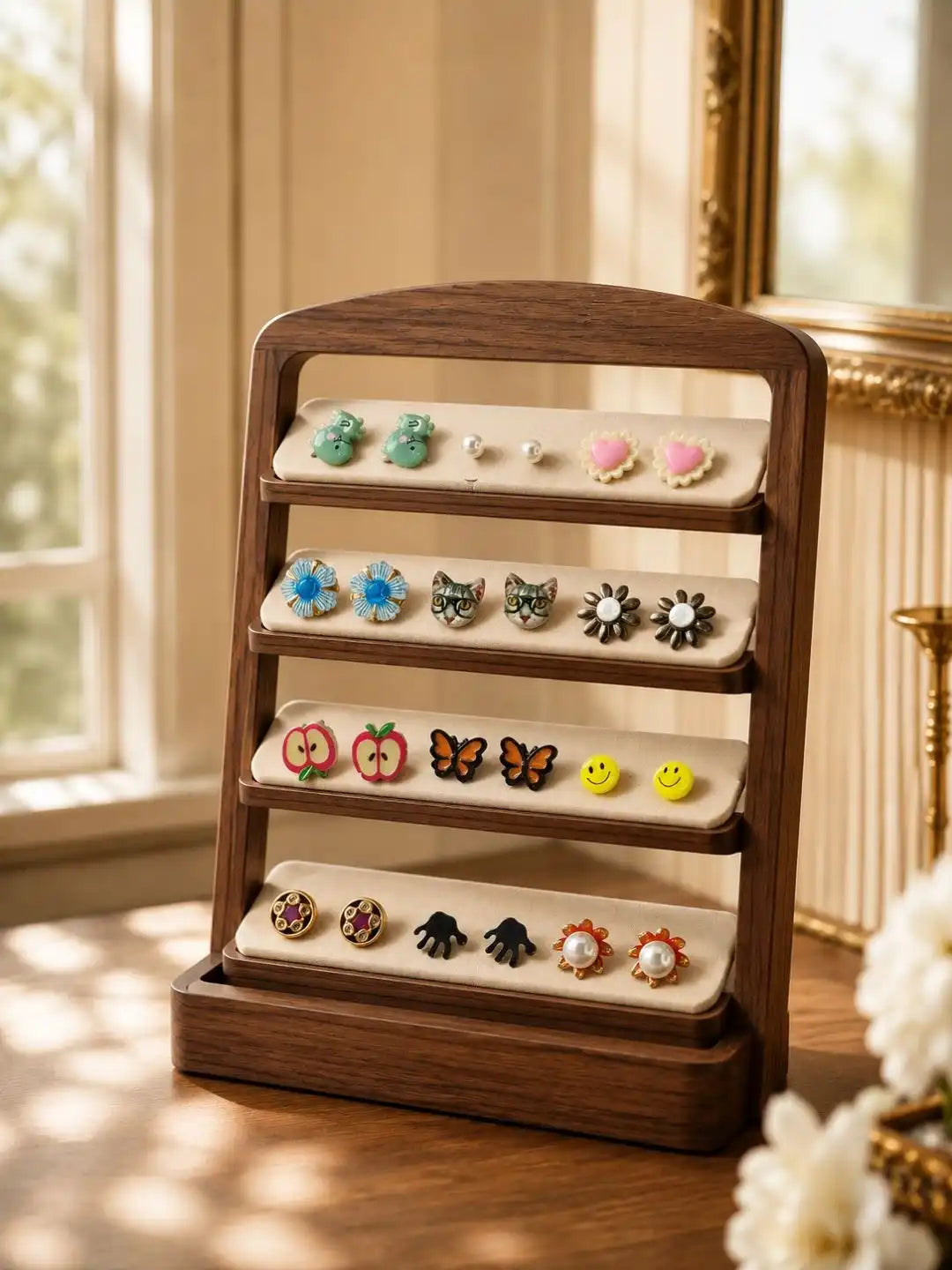 Set of 12 Pair Fancy Combo Stud Earrings
