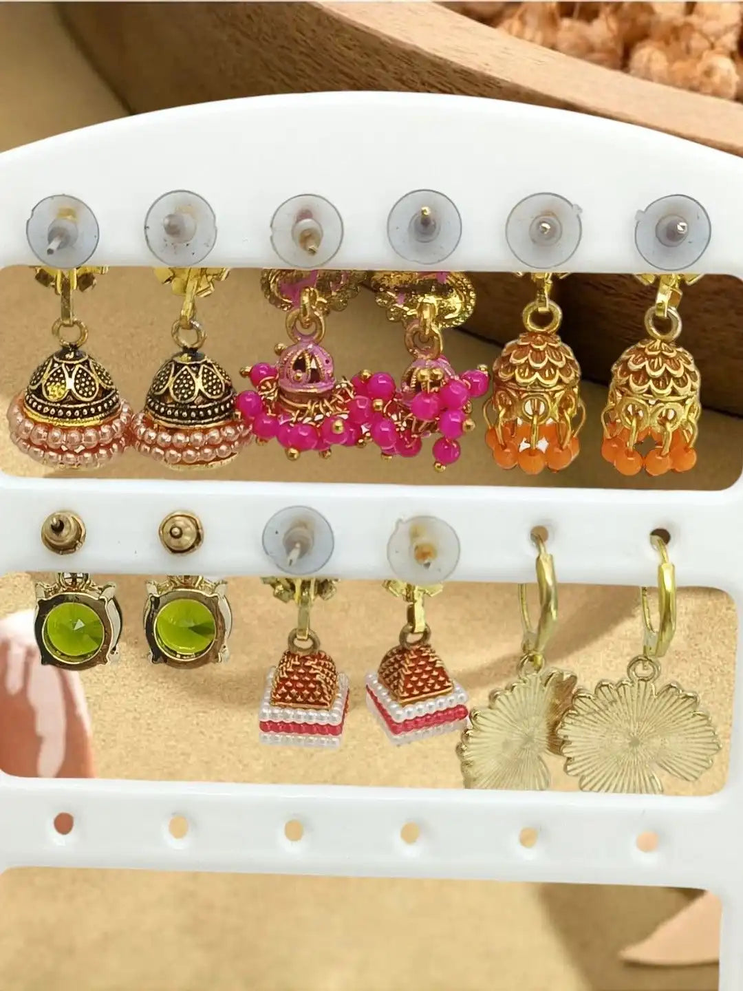 Set of 6 Ethnic & Contemporary Drop Earrings Assortment