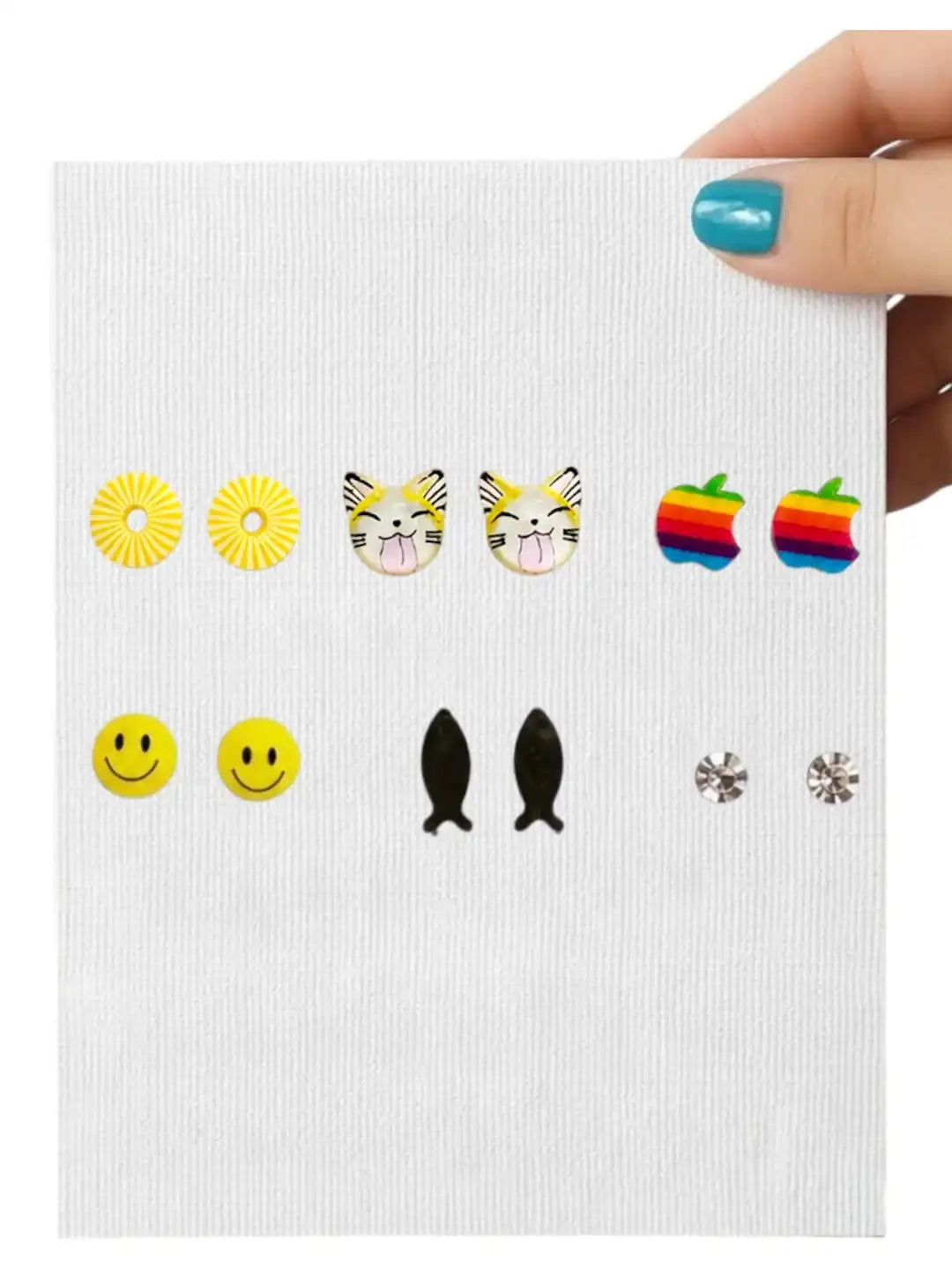 Set of 6 Fancy Cute Stud  Combo Earrings