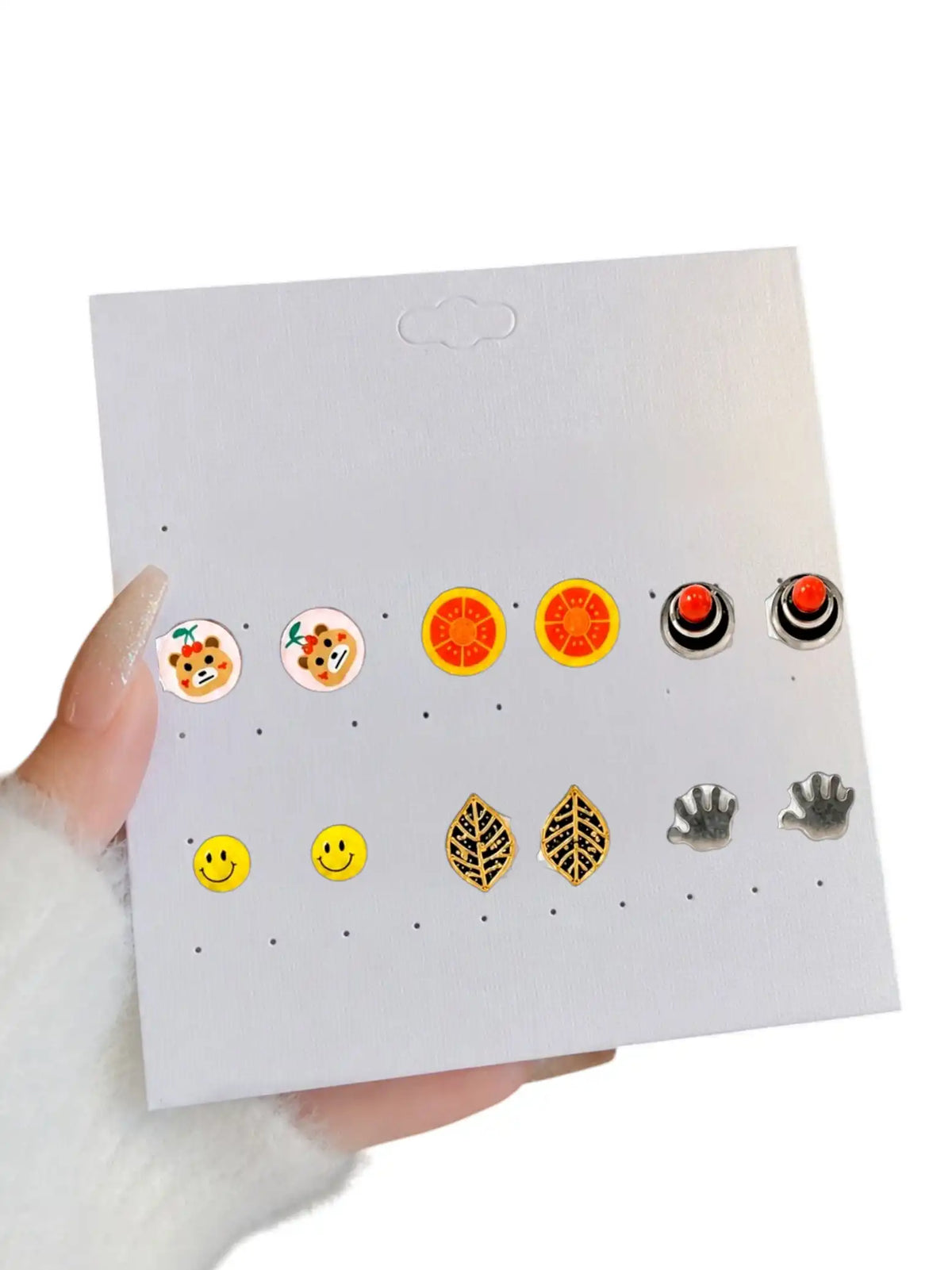 Set of 6 Fancy Multicolor Cute Stud  Combo Earrings