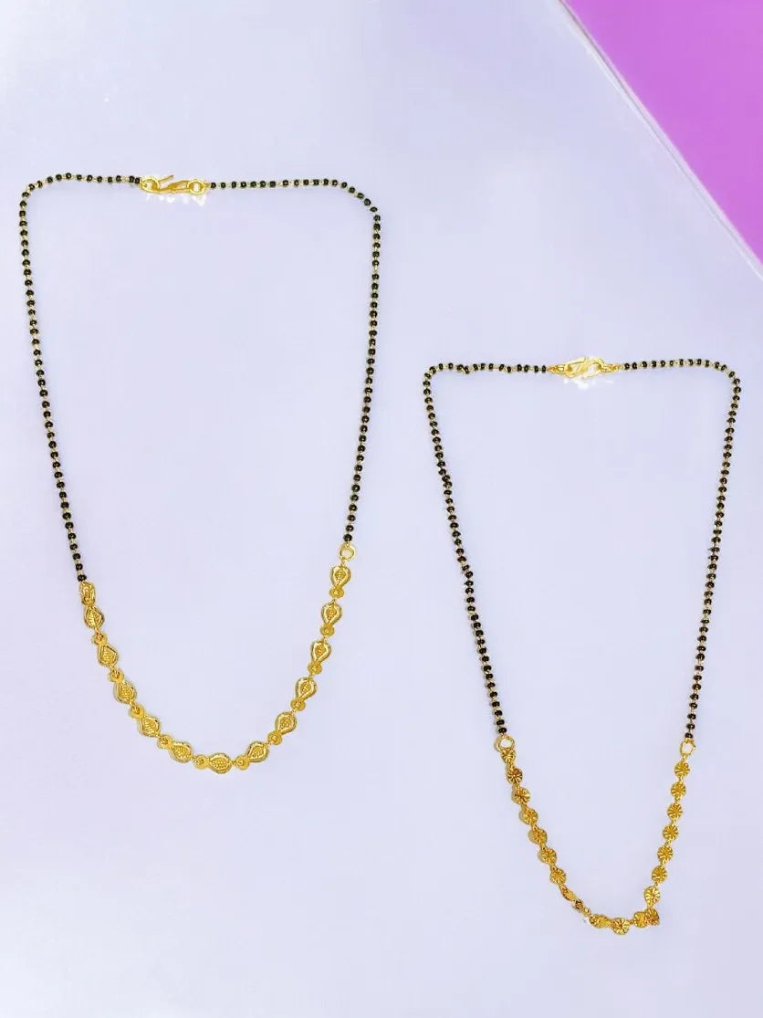 Set Of 2 Gold-Plated Mangalsutras