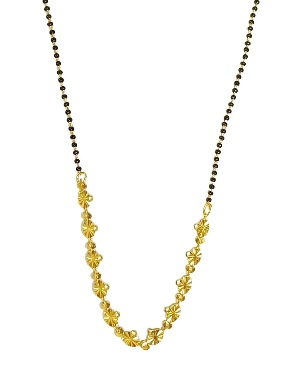 Set of 3 Gold Plated Artificial Beads Mangalsutra