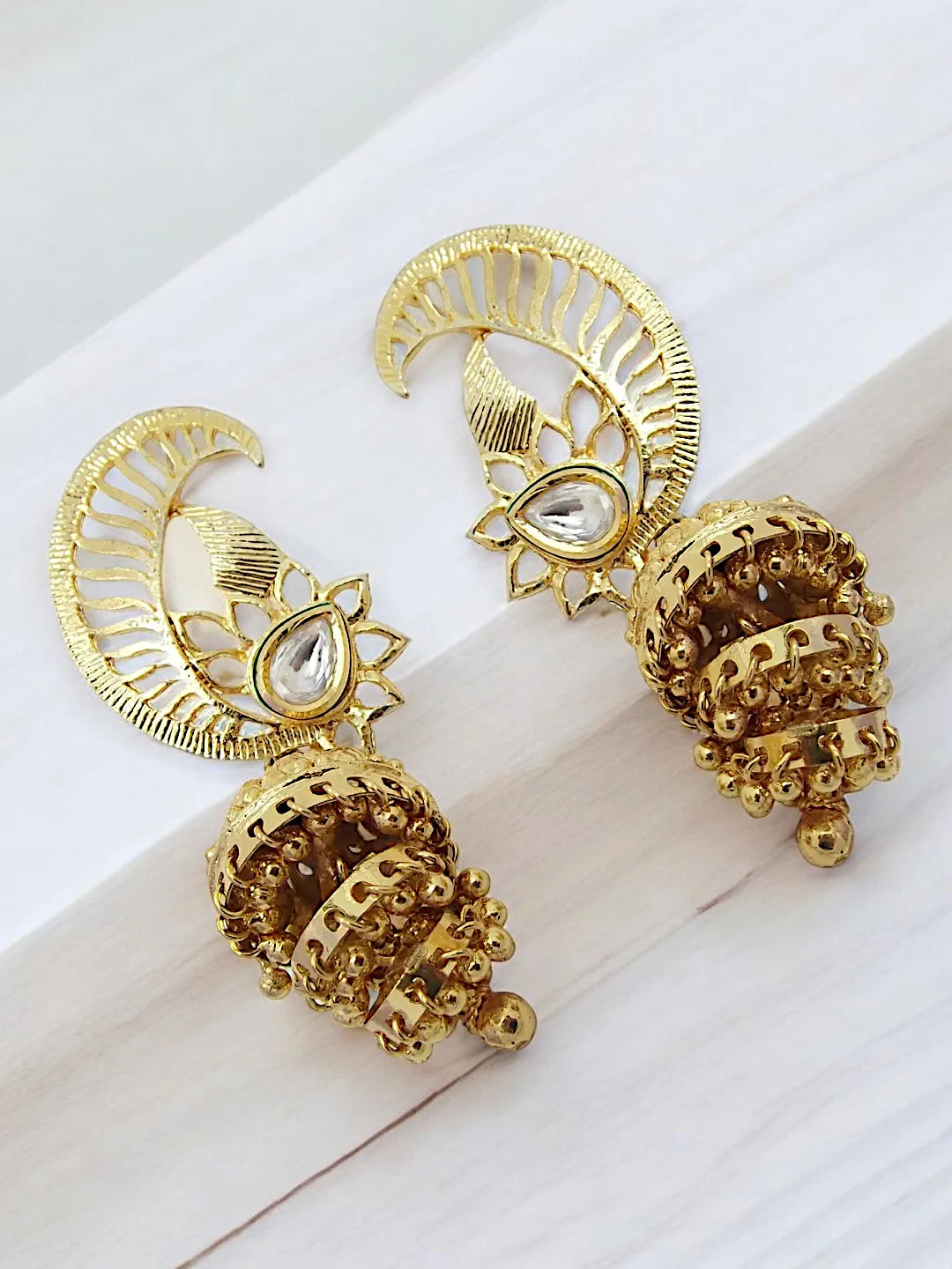 Gold Plated Filigree Earrings