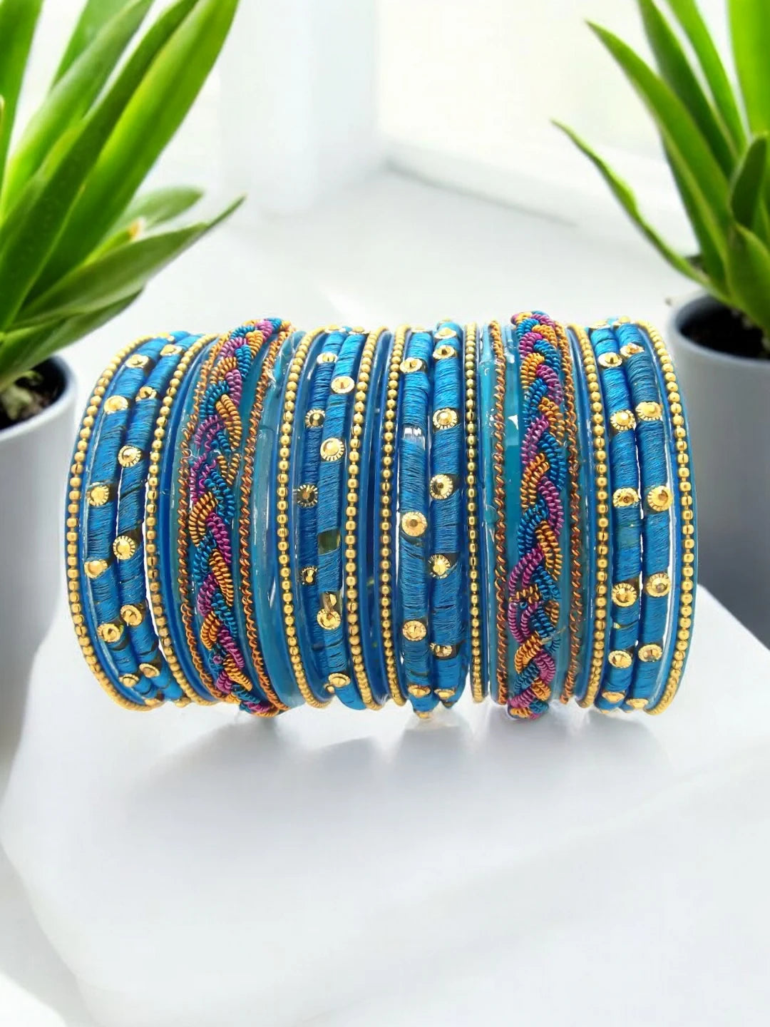 Blue Bangle Chuda Set