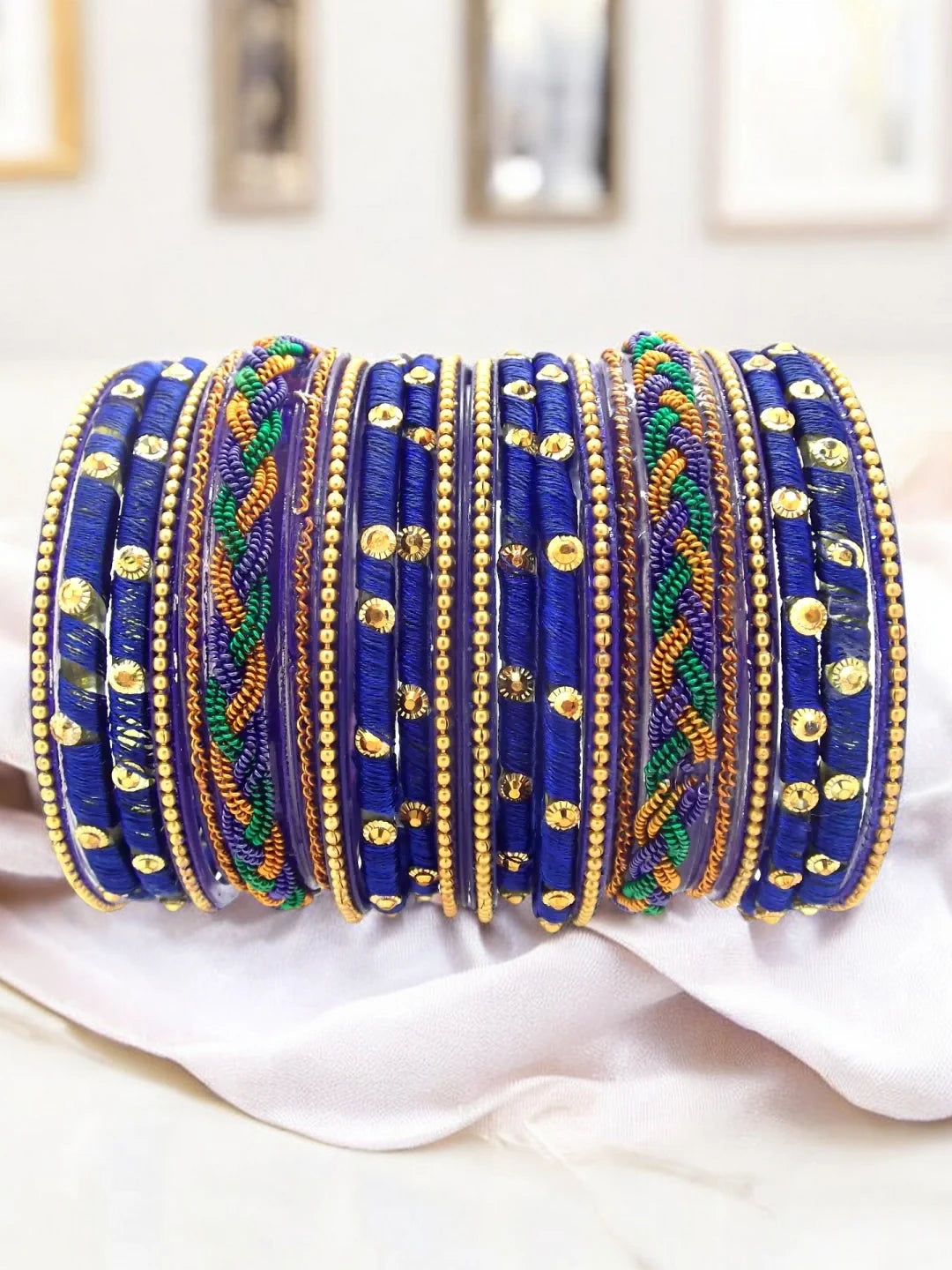 Royal Blue Bangle Chuda Set