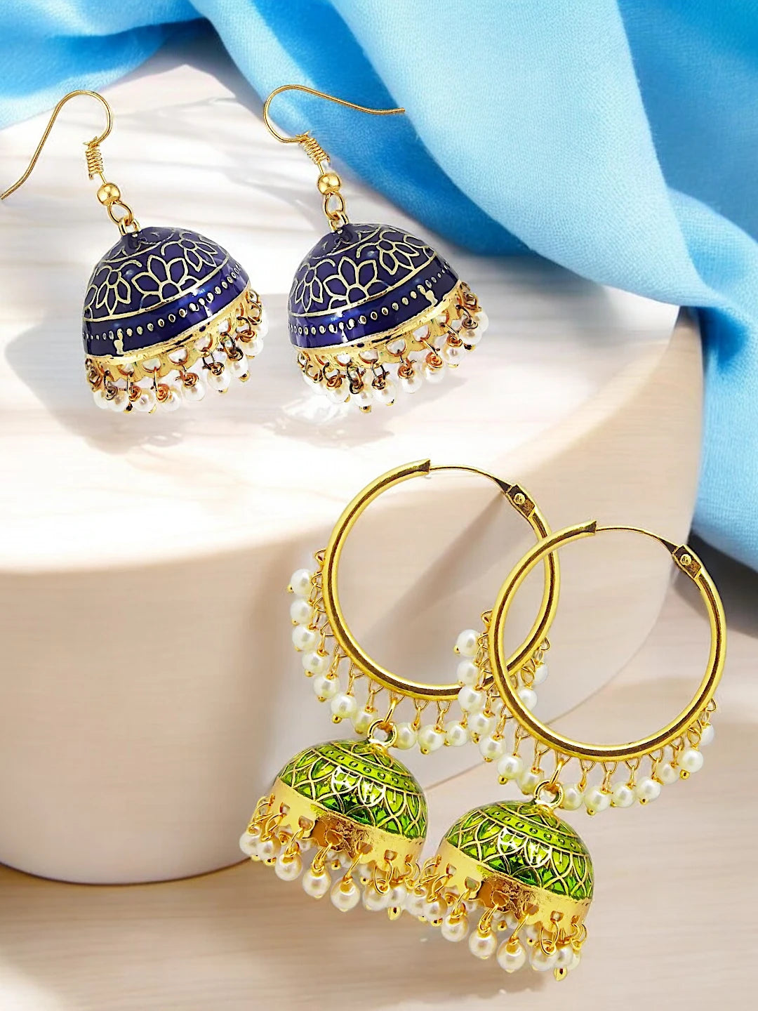 Combo Jhumka Earrings
