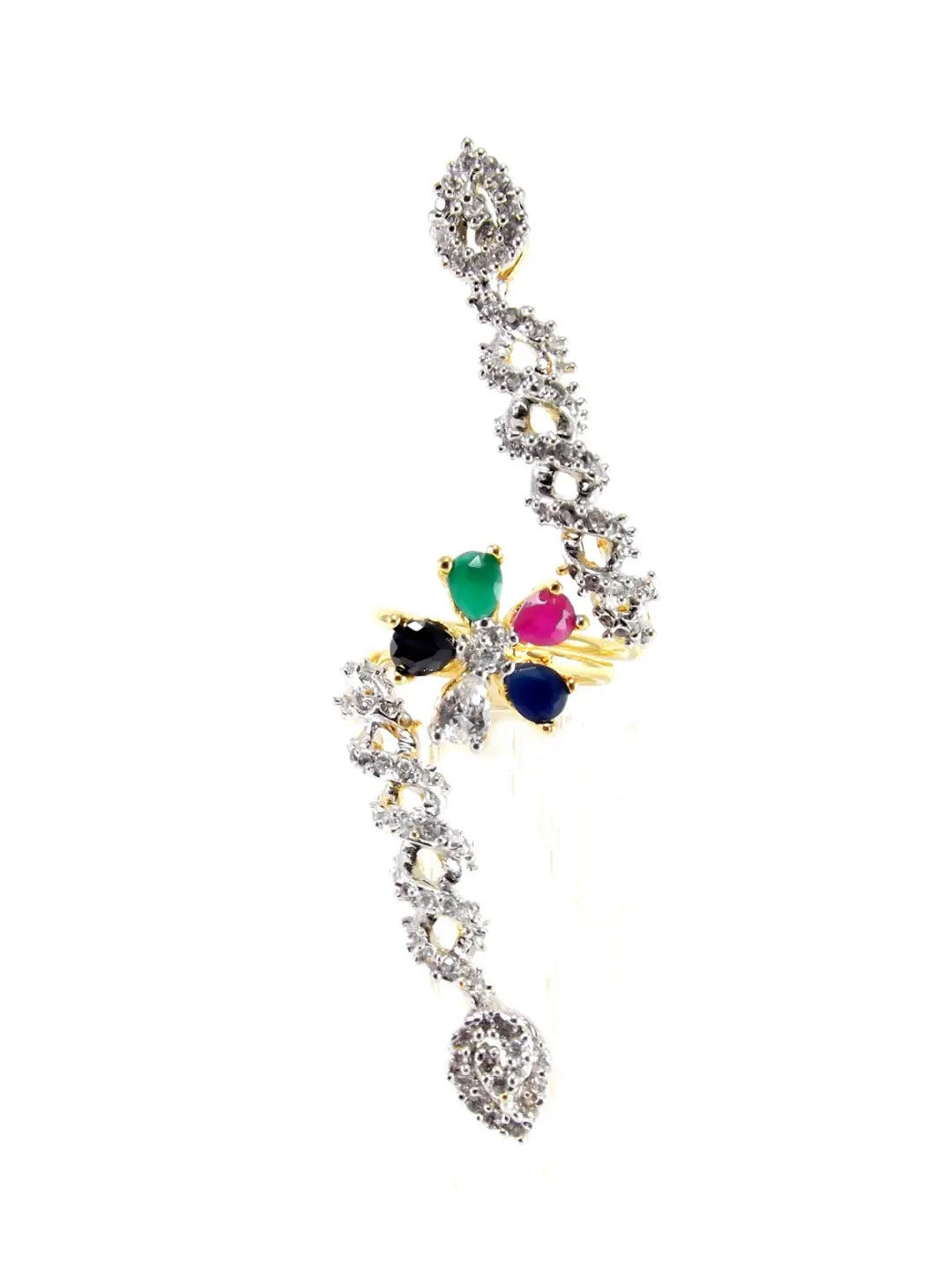 CZ Sparkle Floral Ring