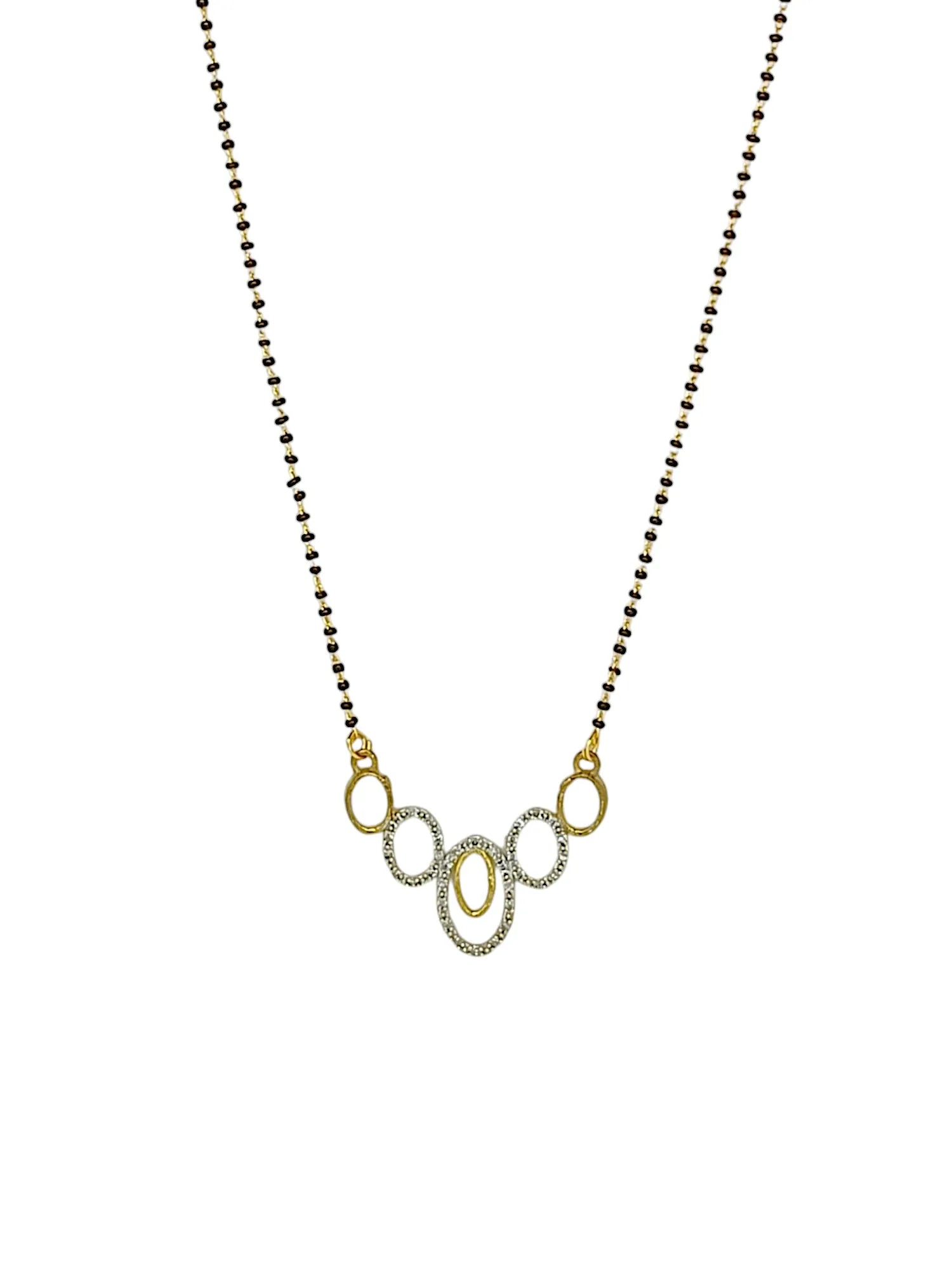 Set of 2 AD Swan & Oval Shaped Mangalsutra