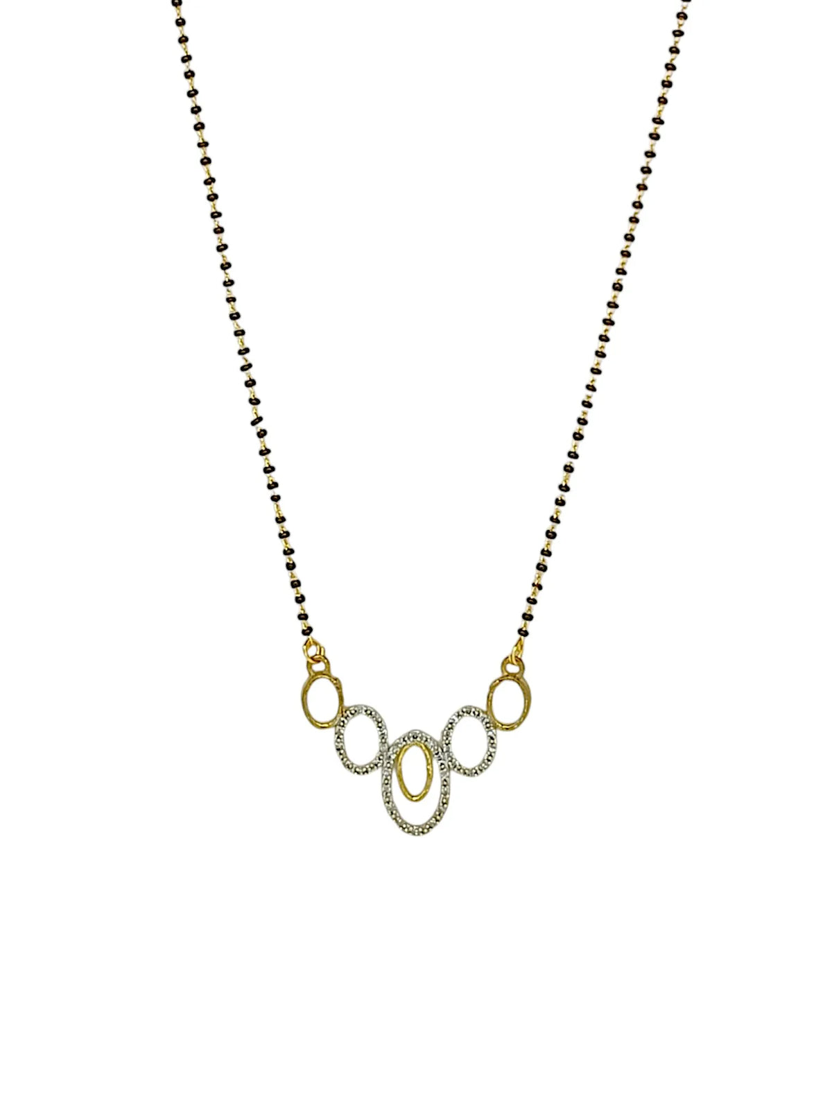 Set of 2 AD Swan & Oval Shaped Mangalsutra
