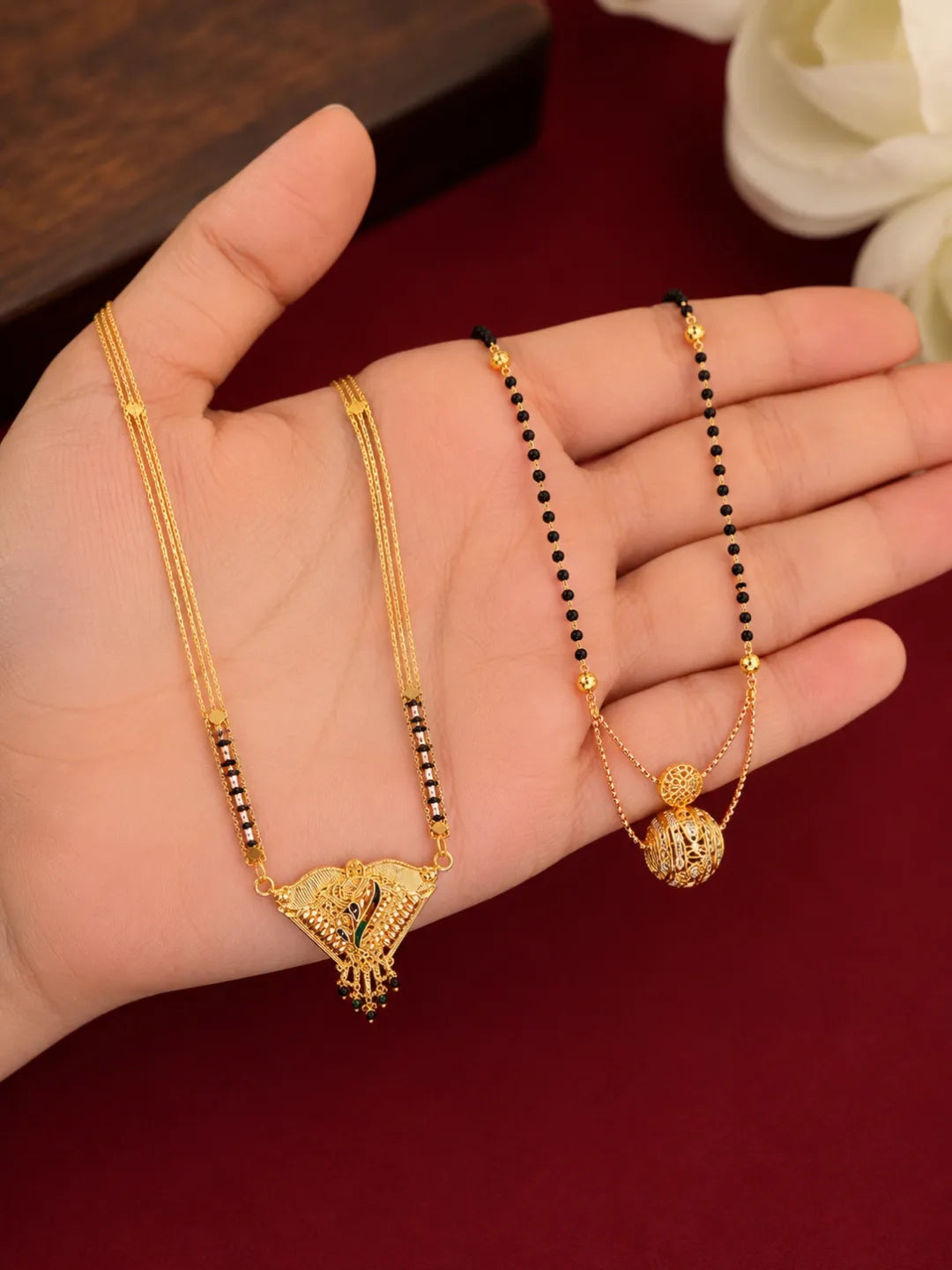 Set Of 2 Mangalsutra Ethnic and Modern Design For Women