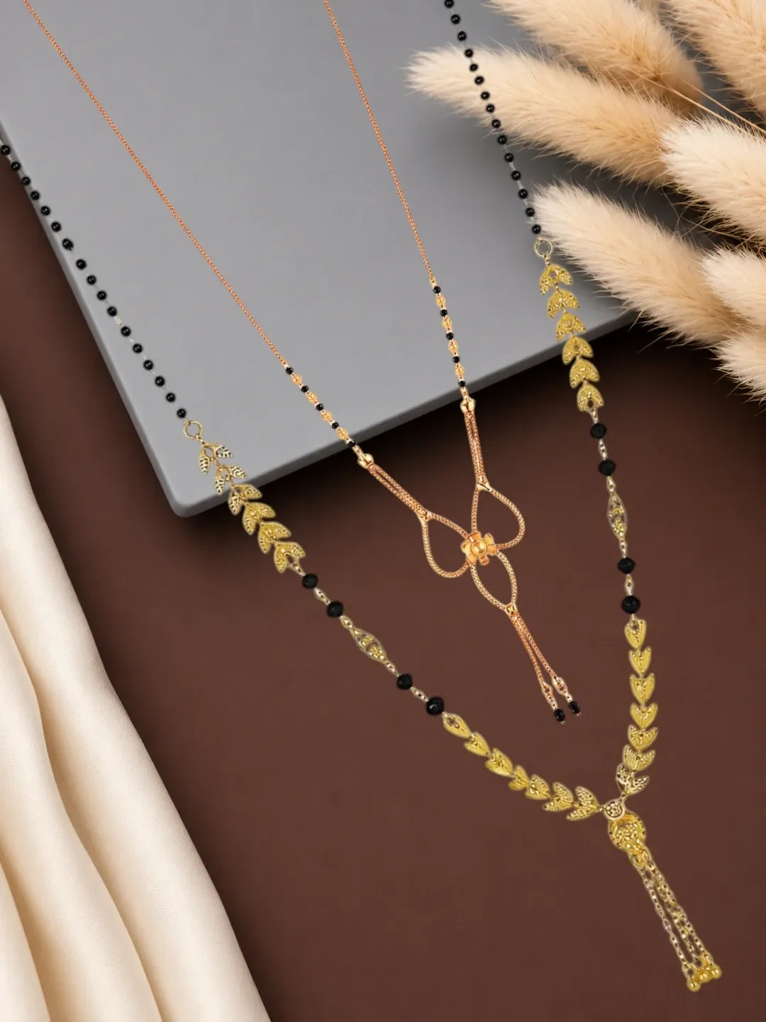 Set Of 2 Chain With S-Hook Mangalsutra For Women