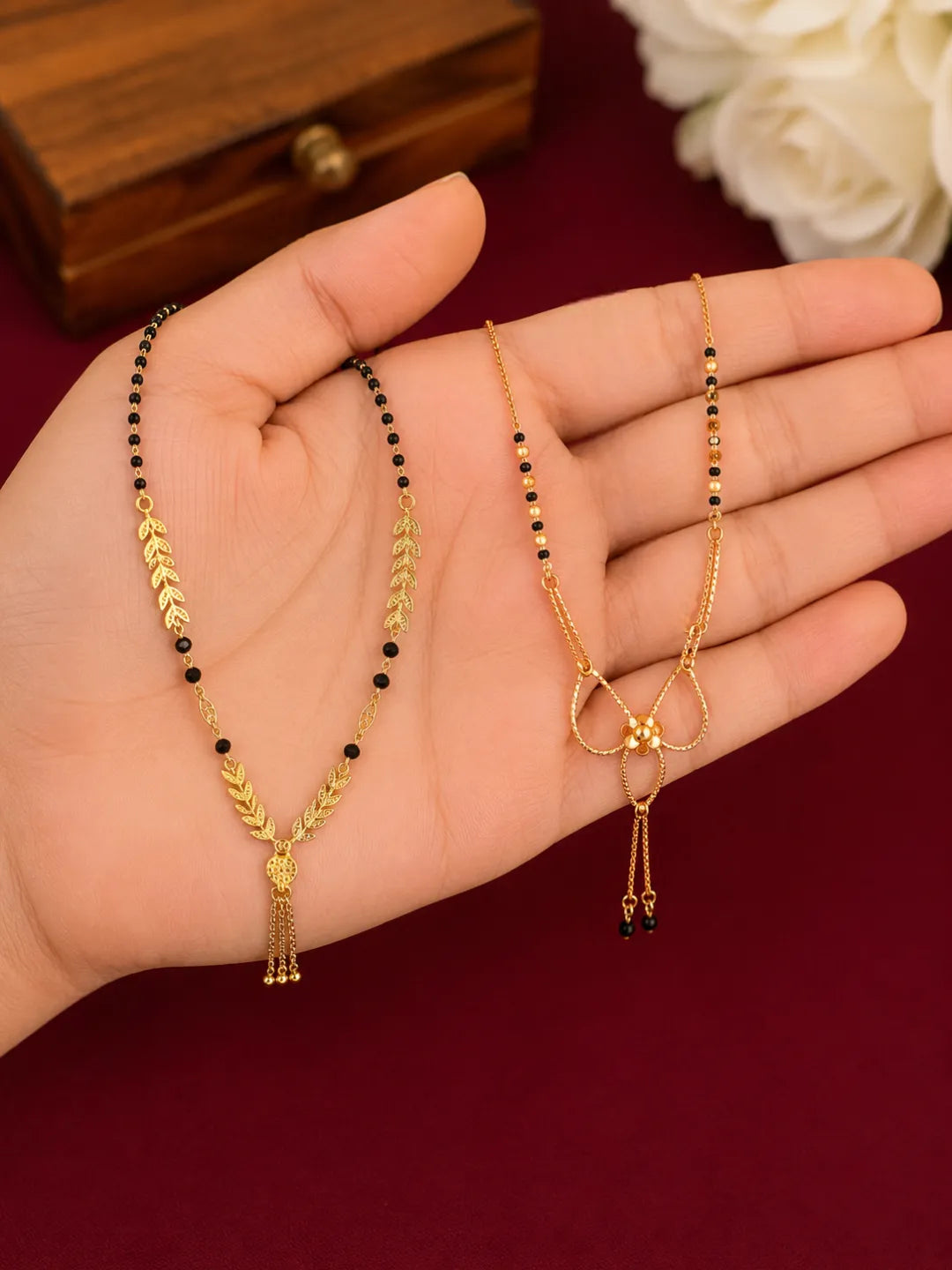 Set Of 2 Chain With S-Hook Mangalsutra For Women