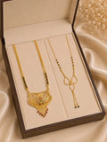 Set Of 2 Mangalsutra With Golden & Rose Gold Color For Women