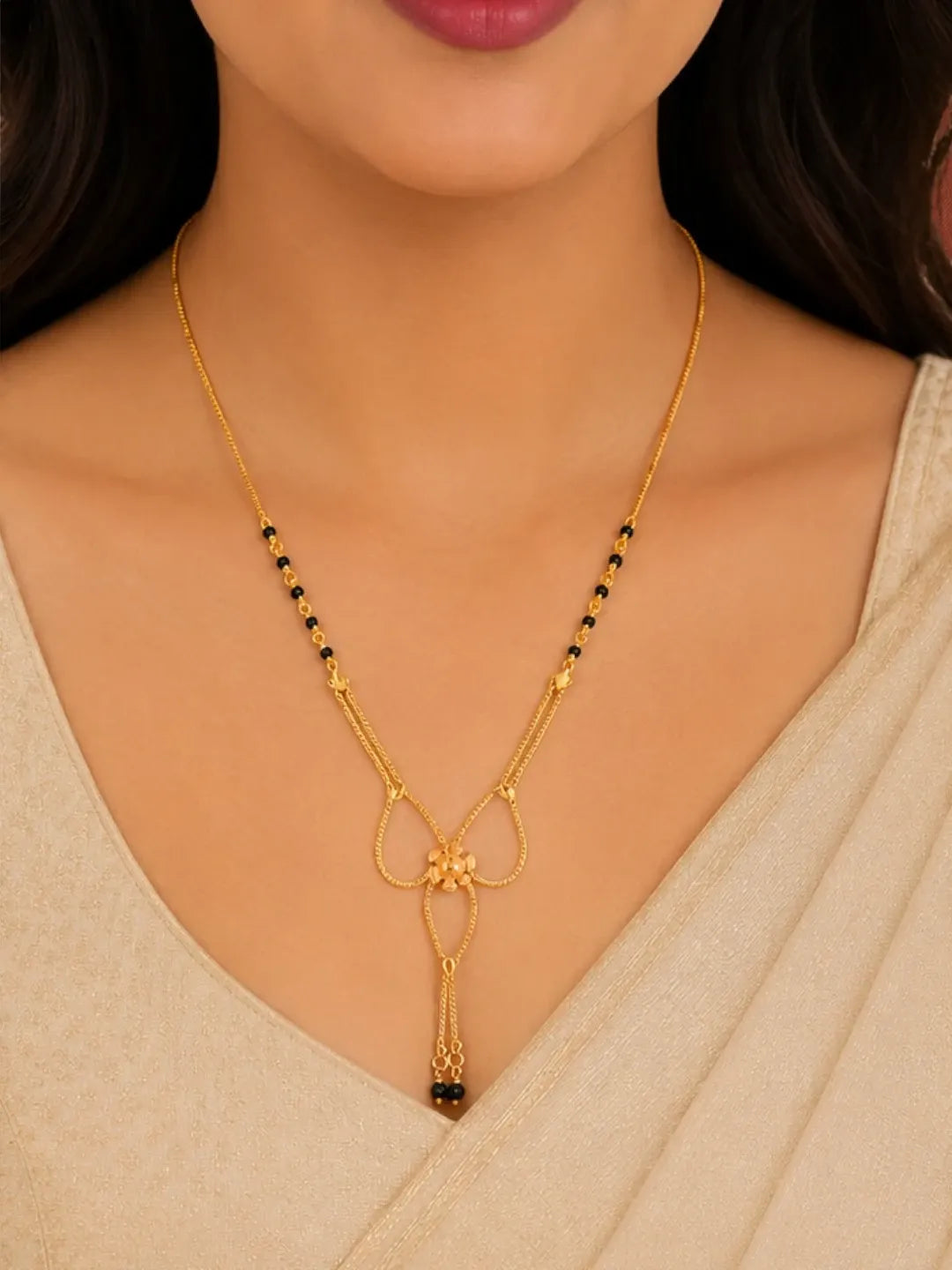 Set Of 2 Mangalsutra With Golden & Rose Gold Color For Women