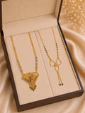 Set Of 2 Mangalsutra With Golden & Rose Gold With Elegent Design