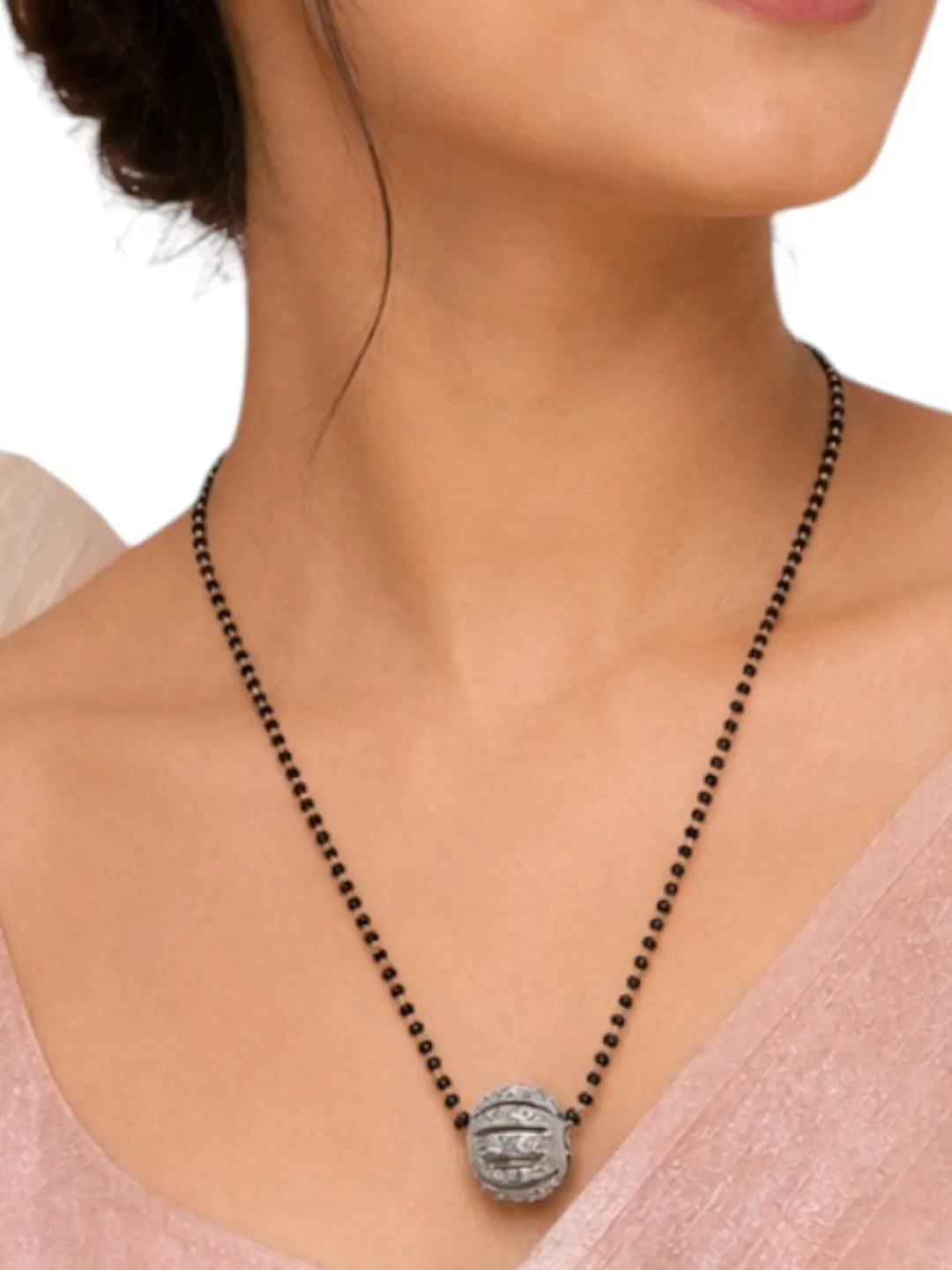 Set Of 2 Gold Plating & Stone Work Chain Mangalsutras