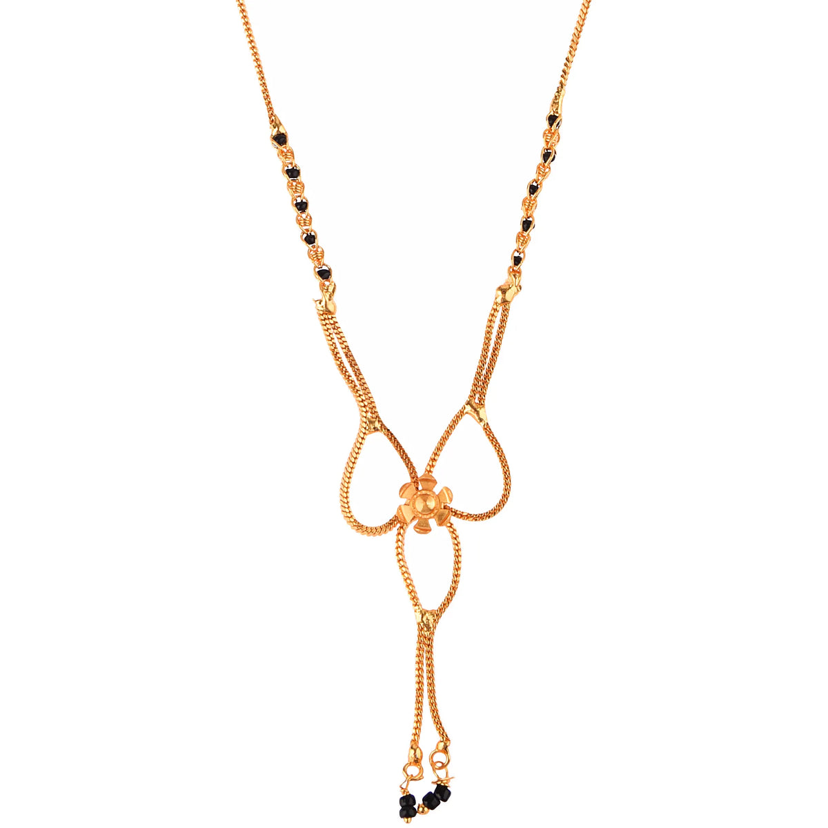 Set Of 3 Rose Gold Diff Shaped Mangalsutra