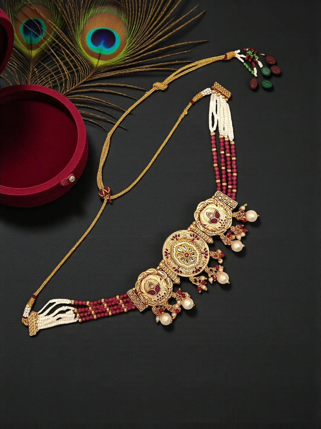 Gold Plated Chokar Style Necklace