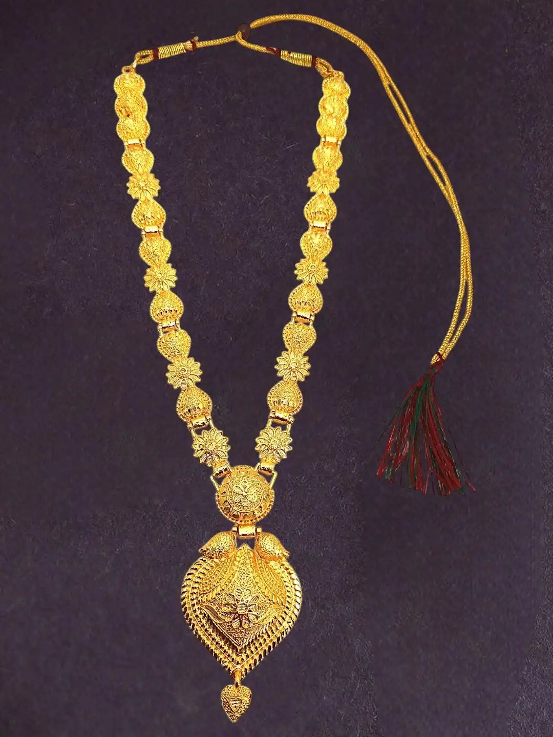 Gold Plated Traditional Long Necklace Set