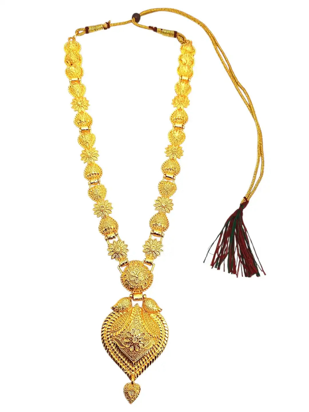 Gold Plated Traditional Long Necklace Set