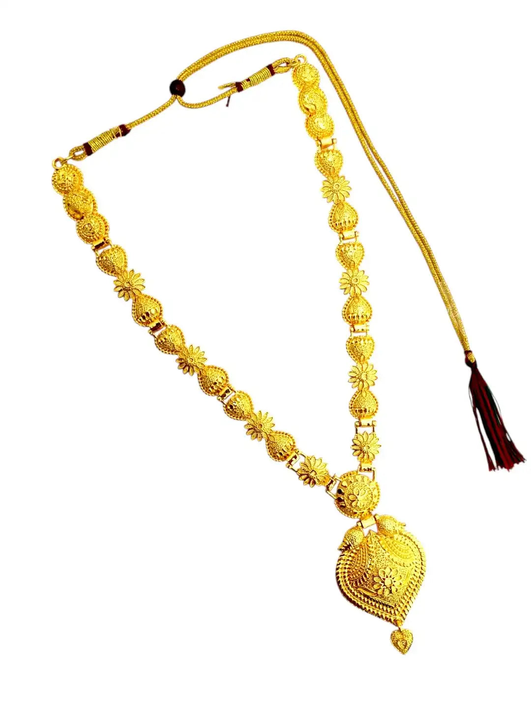 Gold Plated Traditional Long Necklace Set
