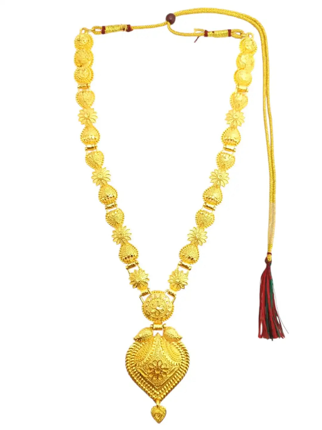 Gold Plated Traditional Long Necklace Set