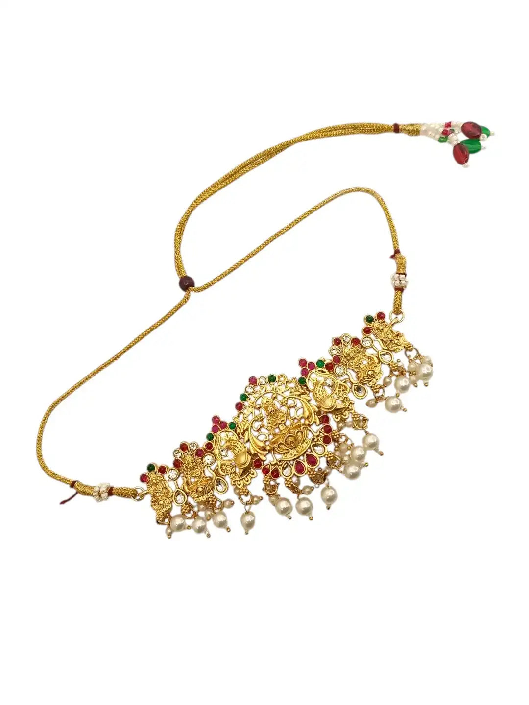 Gold Plated Temple Choker Necklace