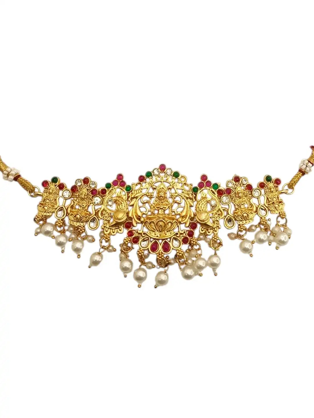 Gold Plated Temple Choker Necklace