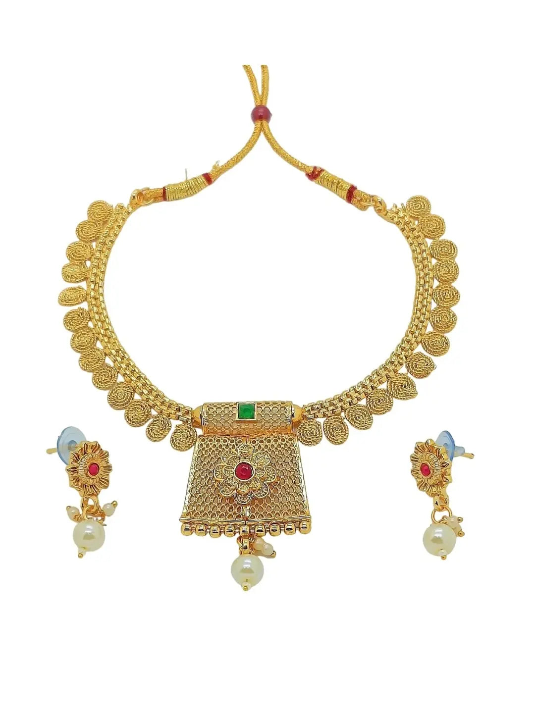 Gold Plated Choker Jewellery Set