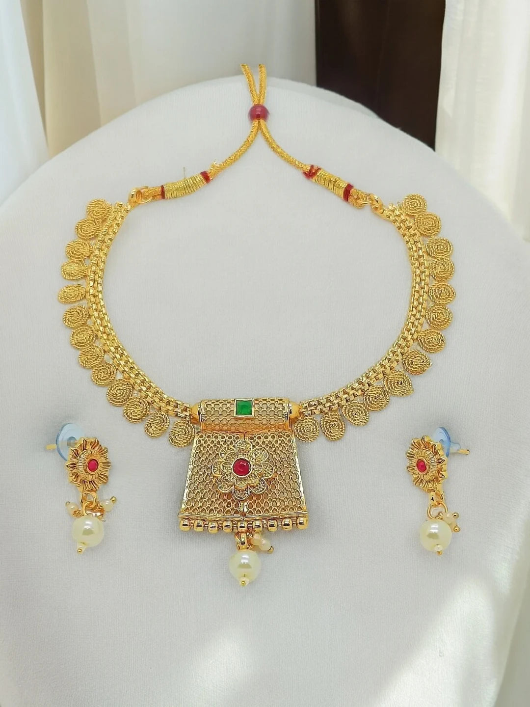 Gold Plated Choker Jewellery Set