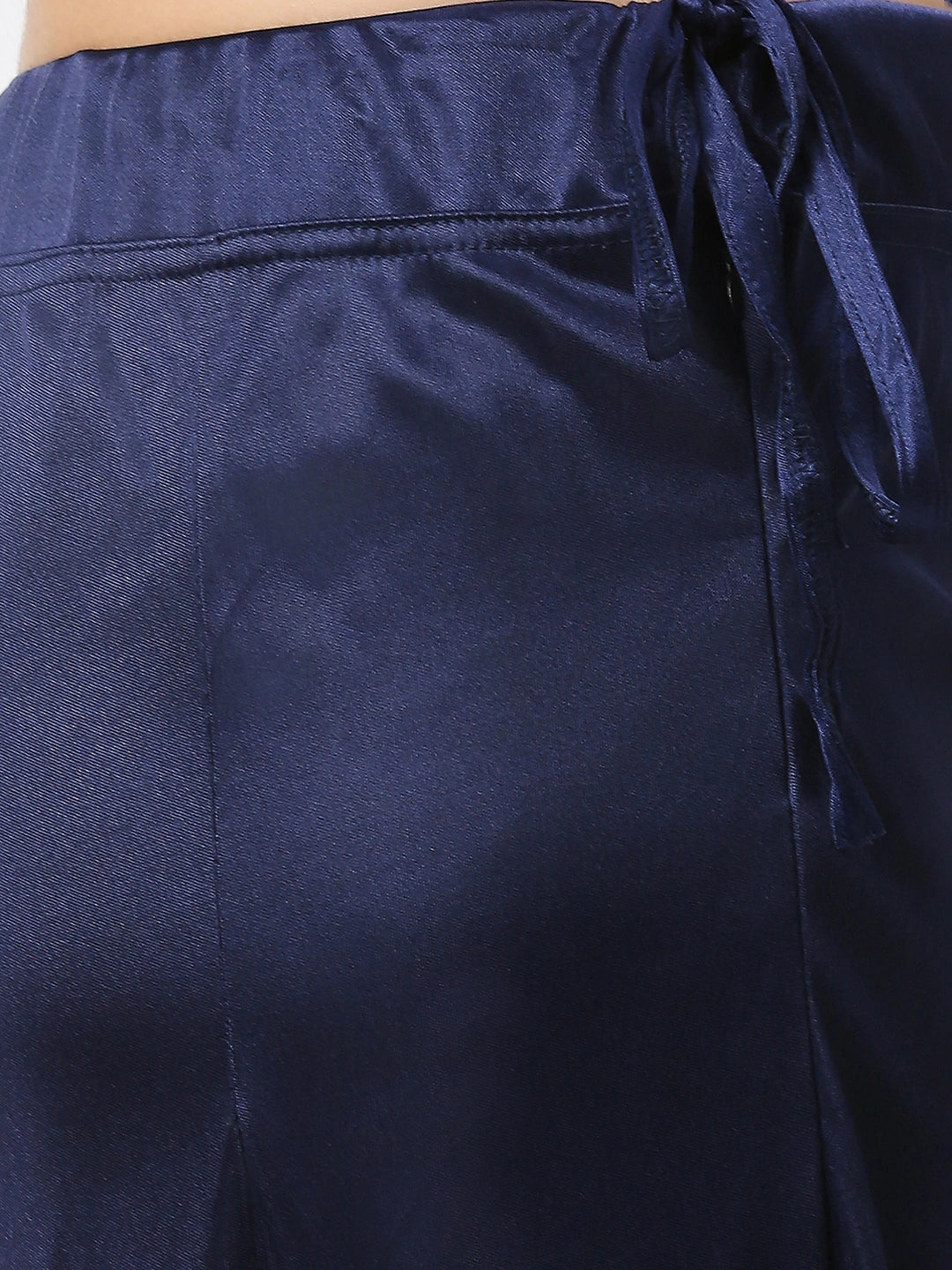 Navy Blue Satin Petticoat