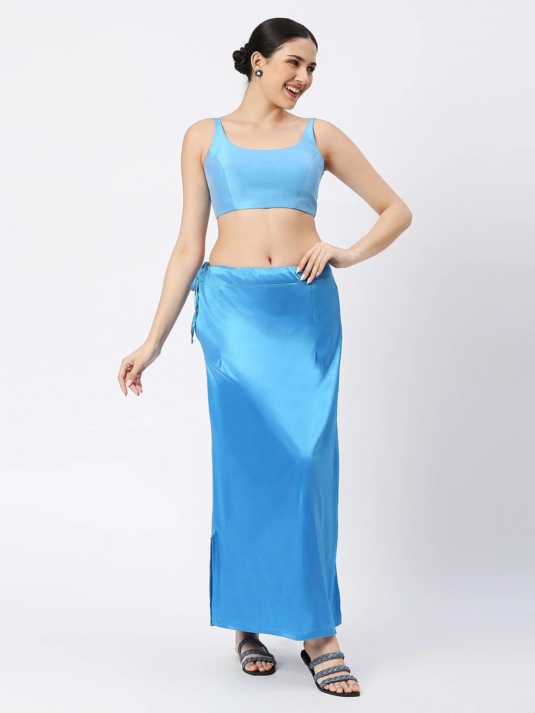 Bondi Blue Satin Petticoat