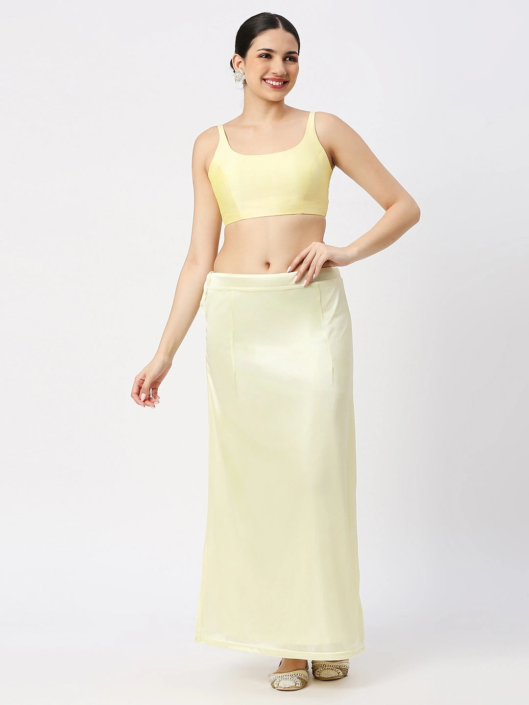 Pale Yellow Satin Petticoat