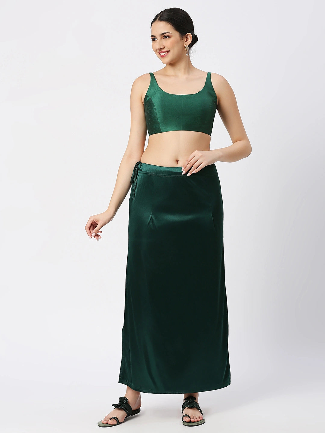 Rama Green Satin Petticoat