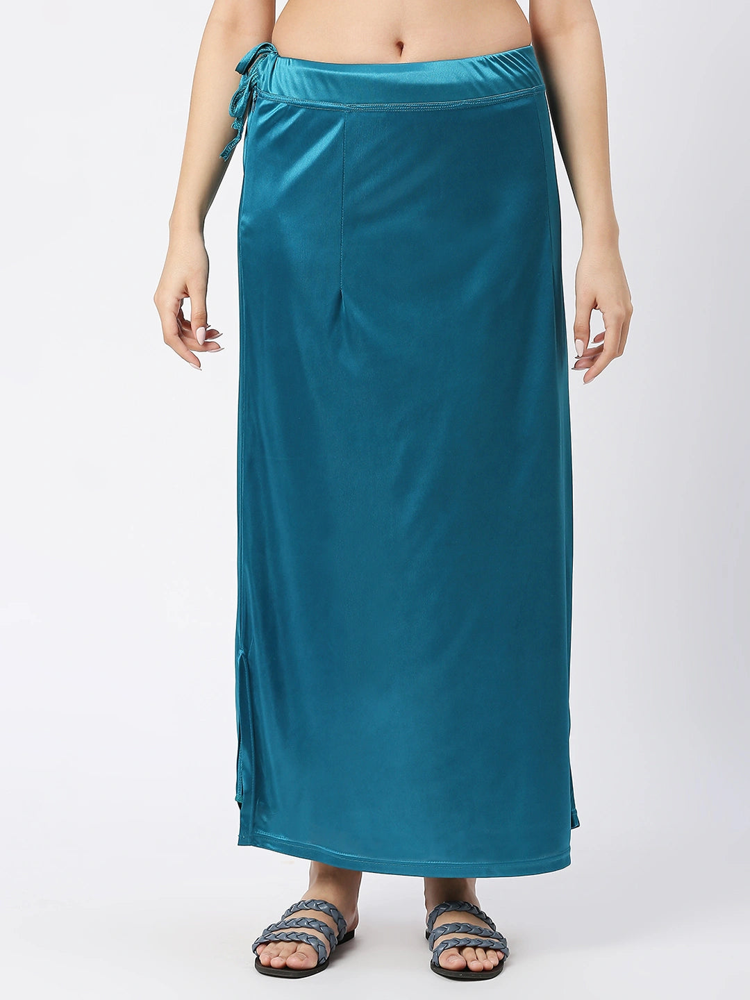 Peacock Blue Satin Petticoat
