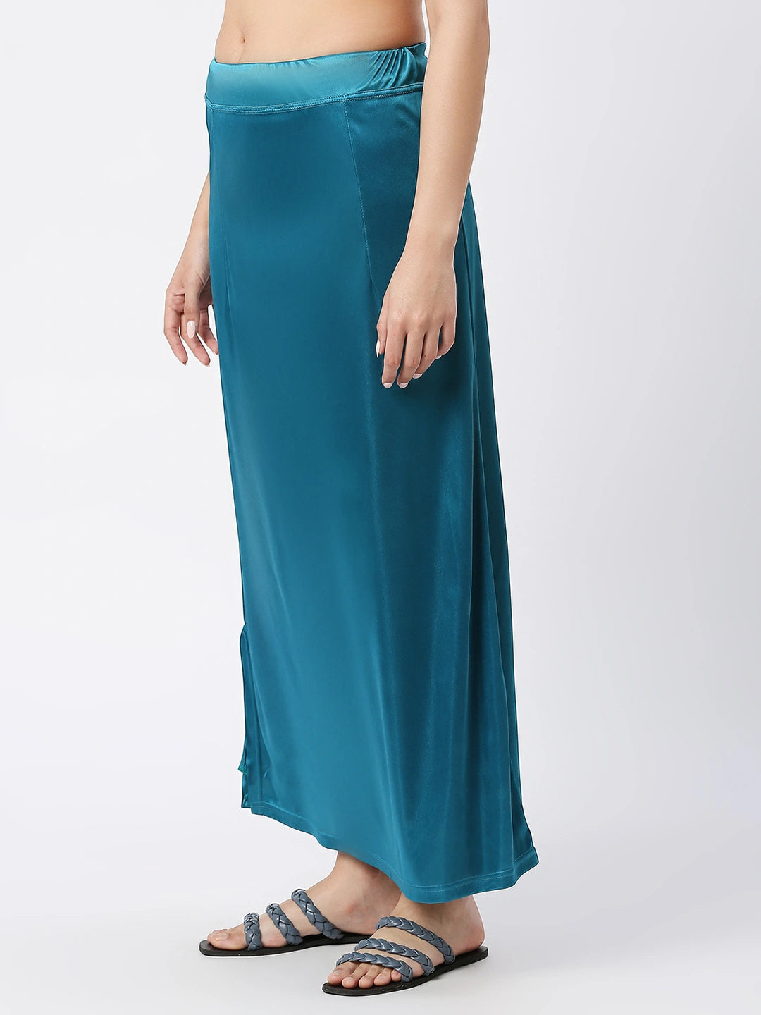 Peacock Blue Satin Petticoat