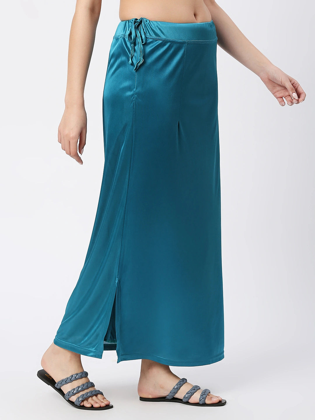 Peacock Blue Satin Petticoat