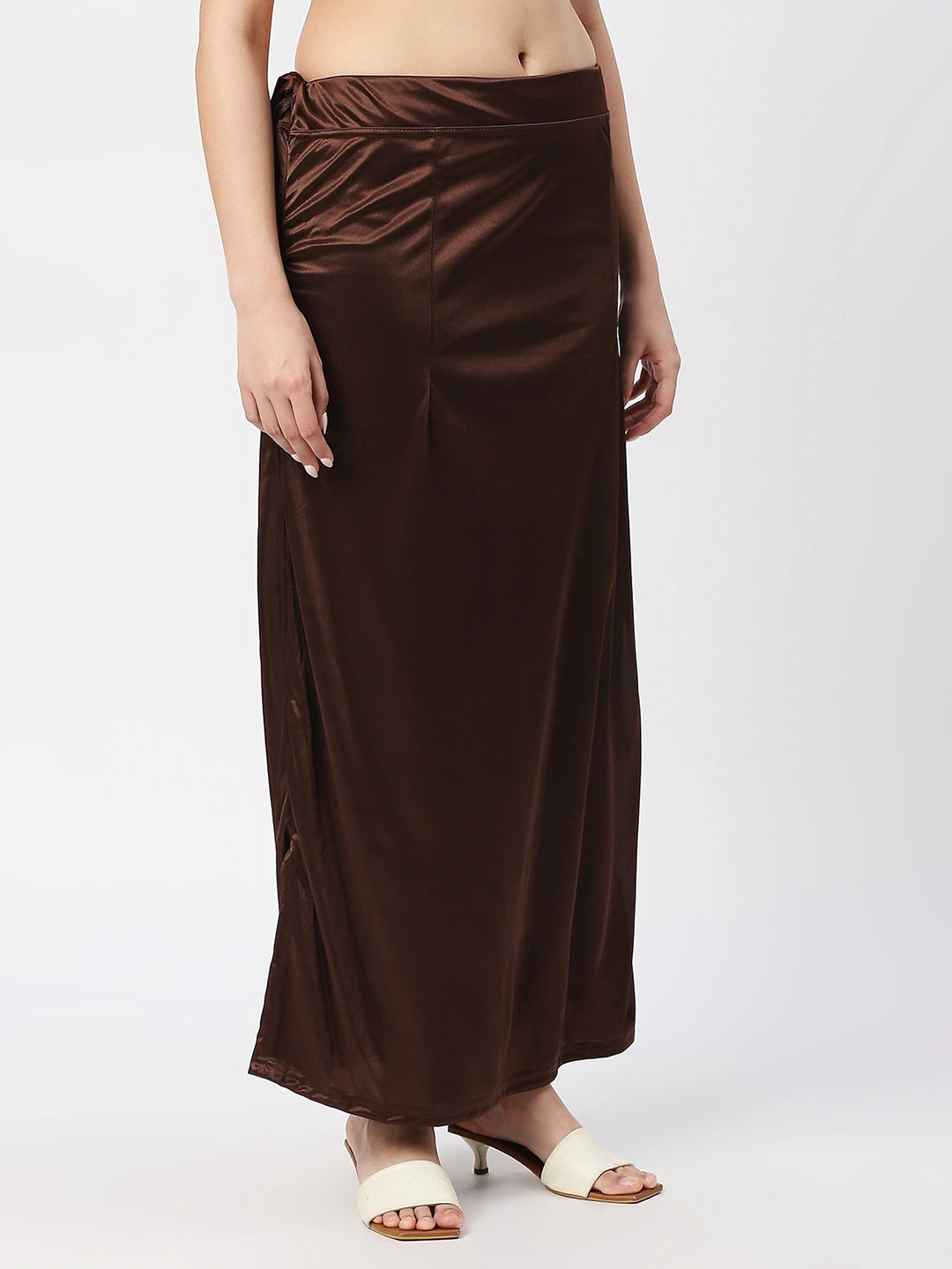 Cocoa Brown Satin Petticoat