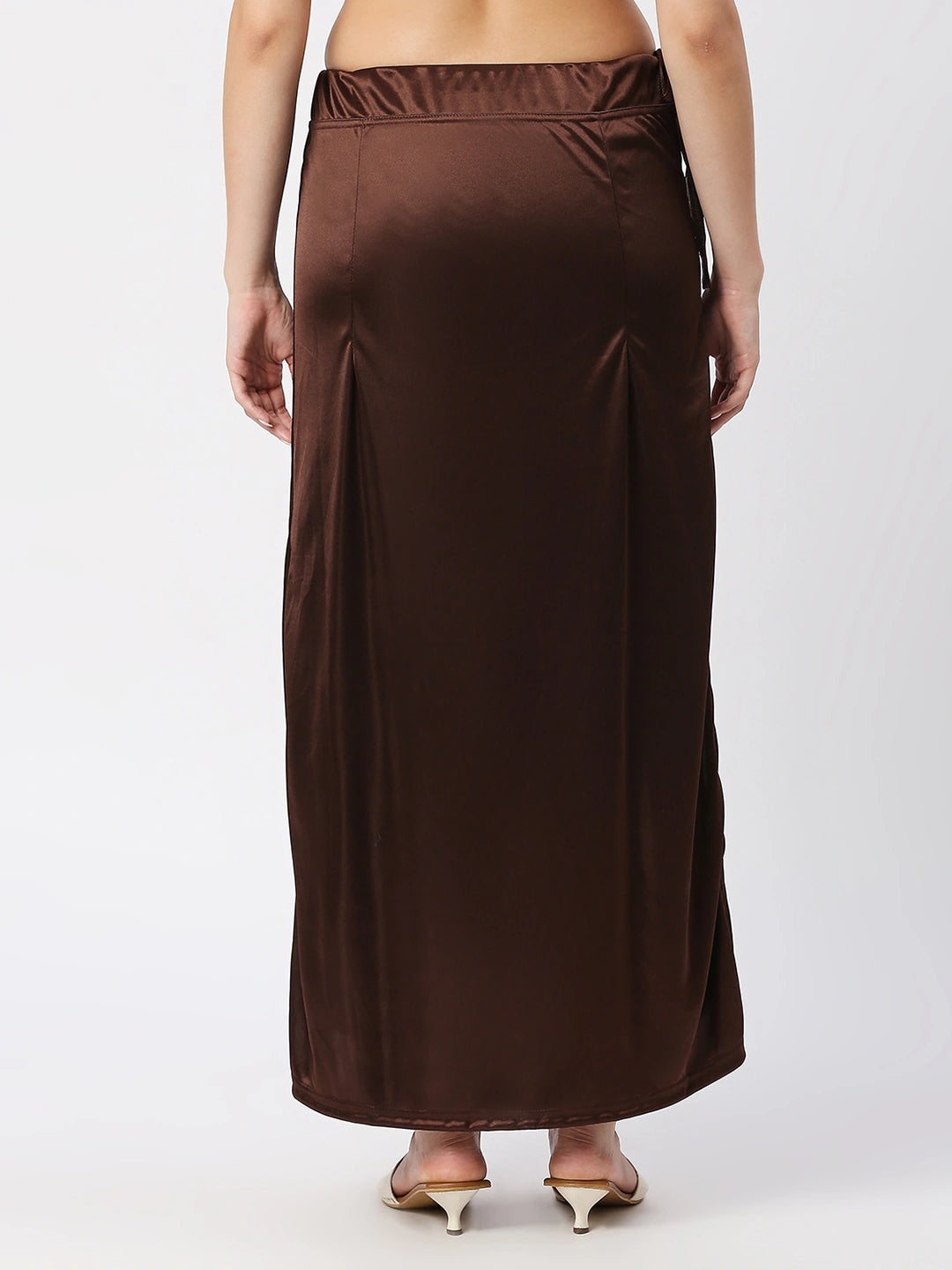 Cocoa Brown Satin Petticoat