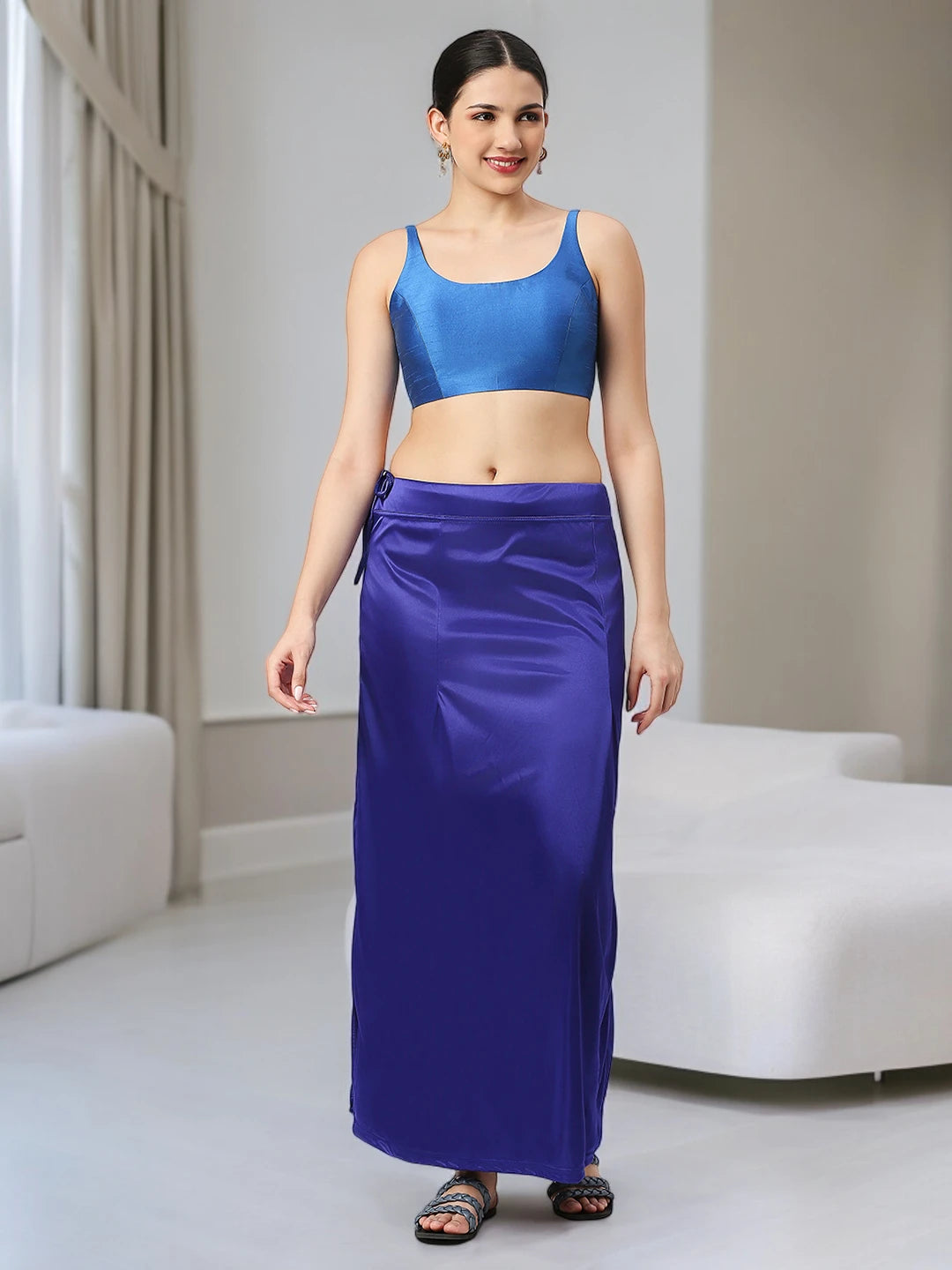 Royal Blue Satin Petticoat