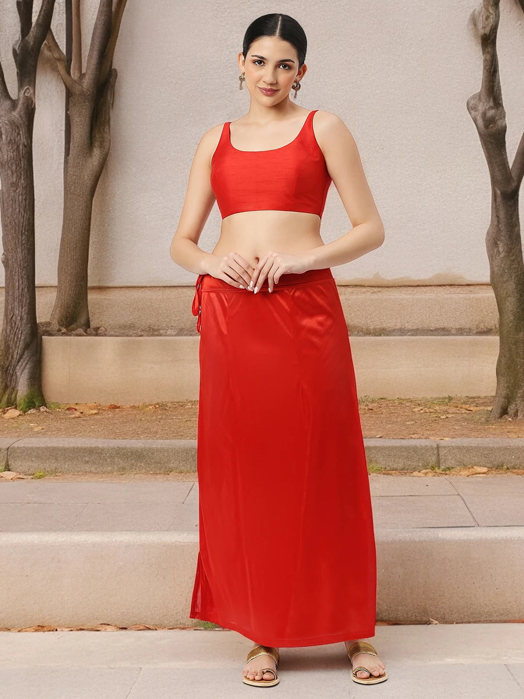 Cherry Red Satin Petticoat