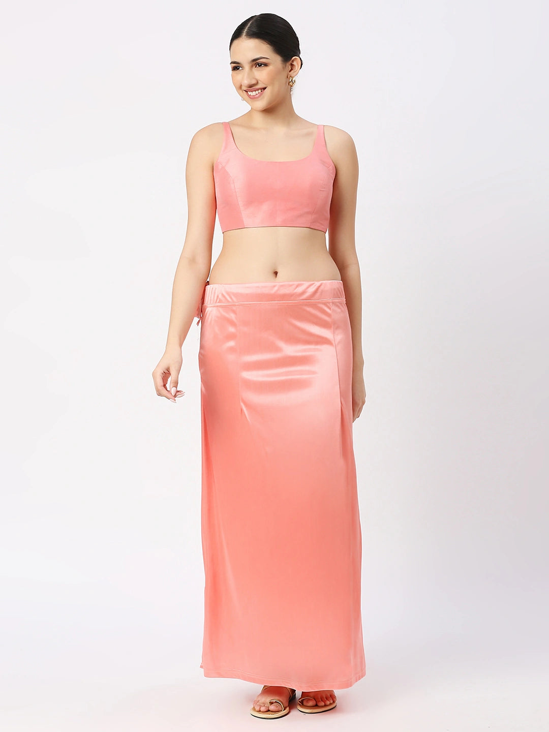 Salmon Pink Satin Petticoat