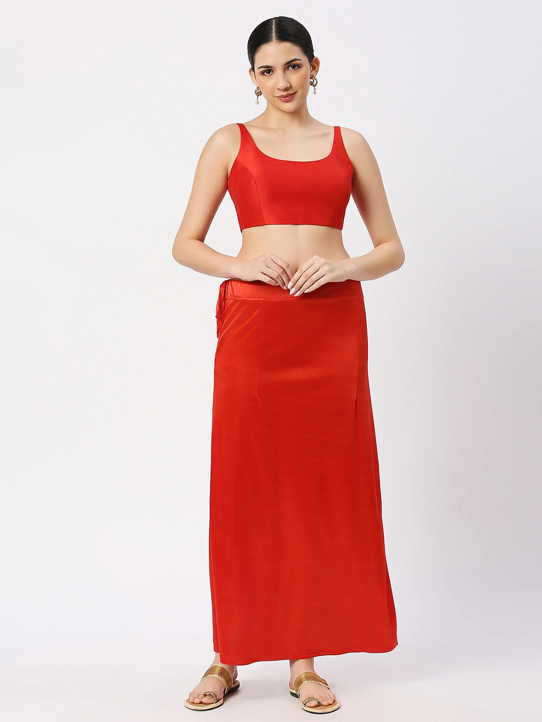 Scarlet Red Satin Petticoat