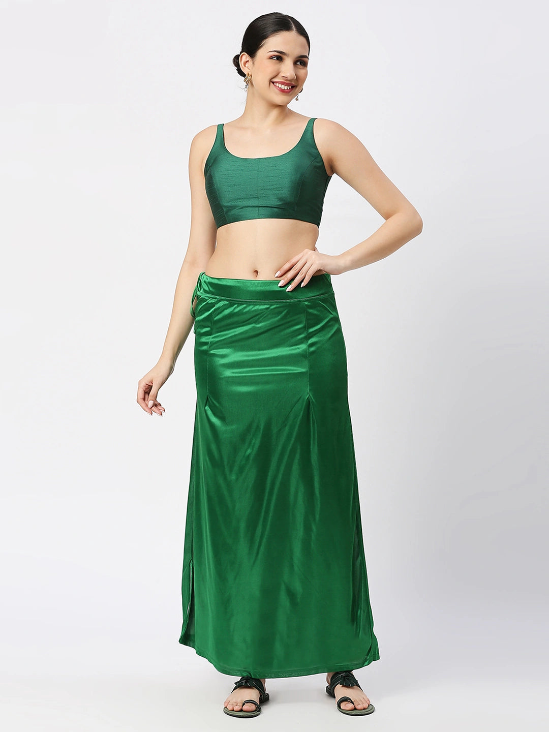 Deep Green Satin Petticoat
