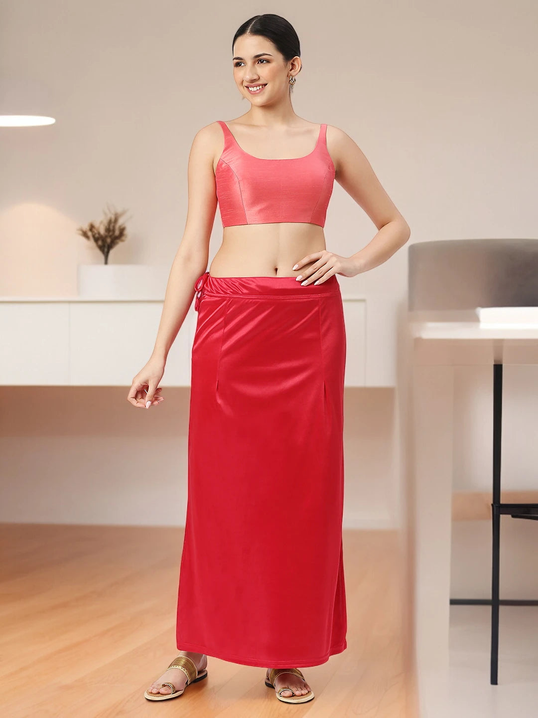 Magenta Pink Satin Petticoat