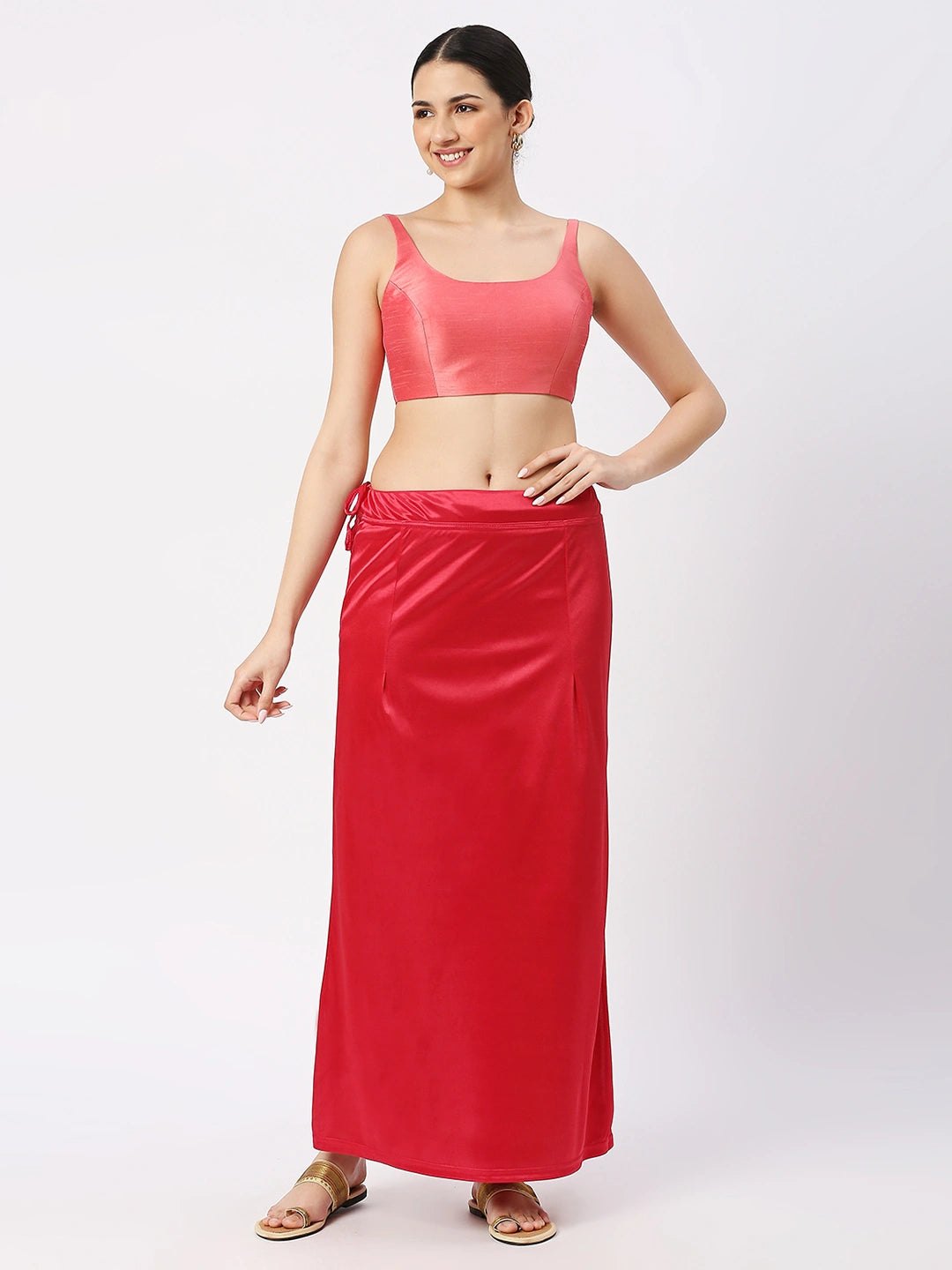 Magenta Pink Satin Petticoat