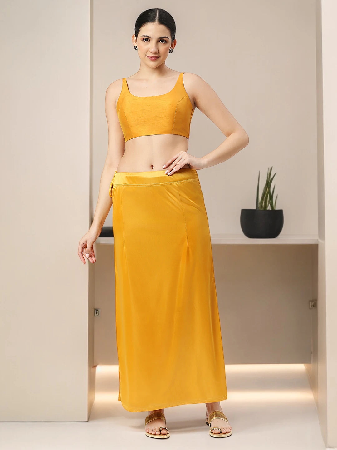 Golden Yellow Satin Petticoat